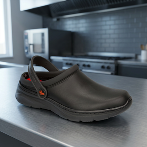 DIAN vente chaude chaussures antidérapantes couleur noire confortable sabot ultra-léger avec sangle arrière pliable - Product Image 2