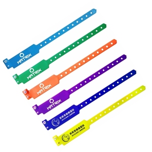 HXY Custom PVC <strong>Wristbands</strong> One-Time Use Bold L-Shaped Big Plastic <strong>Wristbands</strong> for Entertainments Cheap <strong>Promotional</strong> <strong>Wristbands</strong> - Product Image 1