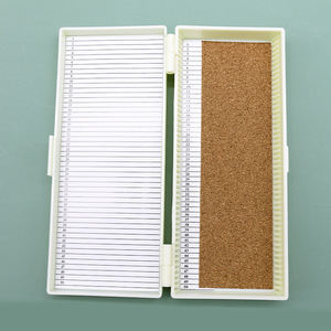 Huida Slide Box 50 Piece Abs Material With Cork Pad For <b>Microscope</b> Slides - Product Image 1