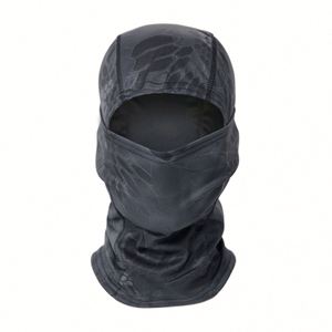 Cagoule personnalisée imprimée motif crâne camouflage, masque intégral à un trou pour moto - Product Image 5