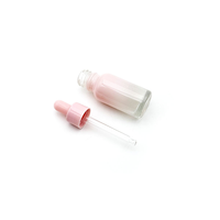 Flacons d'huile essentielle en verre rose dégradé compte-gouttes d'emballage cosmétique de 30ml
