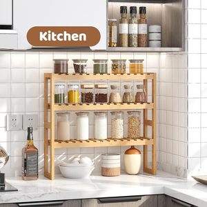 Estante de Bambú Ajustable de 3 Niveles para Libros - Product Image 2