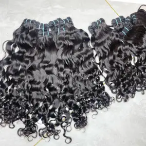 新的自然波浪发型处女角质层排列柬埔寨波浪形头发可漂白100% 生柬埔寨头发编织