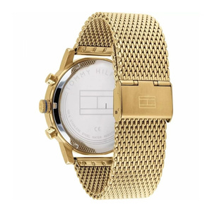 Orologio Analogico da Uomo Tommy Hilfiger 1710403, Cinturino in Maglia d'Acciaio Inossidabile Dorato, Quadrante Bianco - Product Image 2