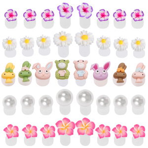 Separatore per Dita dei Piedi in Plastica con Motivo a Margherita, Strumento per Nail Art, Stile Giapponese e Coreano, Set da 8 Pezzi - Product Image 1