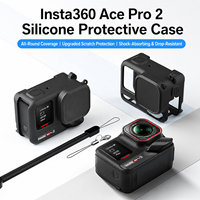 Coque en silicone Insta360 Ace Pro 2 avec protection d'objectif, étui de protection antichoc, kit d'accessoires avec sangle anti-perte, vente chaude