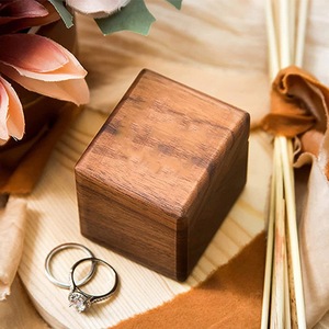 Walnut Wood Jewelry <b>Box</b> Rectangle <b>Vintage</b> Style With Flip Lid For Home Storage - Product Image 2