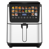 Friteuse à air numérique 9L en acier inoxydable de qualité supérieure, écran tactile numérique, pour une cuisine saine en famille, fabriquée en usine