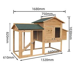 Villa Moderne en Bois Multi-Animaux <span class=keywords><strong>pour</strong></span> Poulets, Lapins, Chats, Oiseaux - <span class=keywords><strong>Abri</strong></span> Extérieur Durable, Imperméable et Réglable <span class=keywords><strong>pour</strong></span> Animaux Livraison Gratuite - Product Image 2
