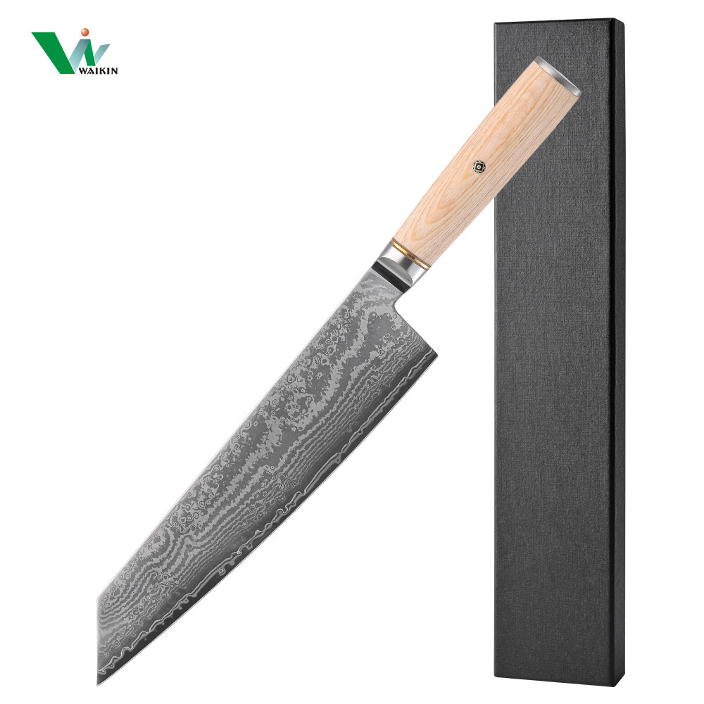 Couteau Kiritsuke 9" avec manche en bois de pakkawood jaune