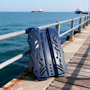 Plaque dorsale de plongée en aluminium sur mesure - Anodisée dure, résistante à la corrosion, qualité marine, usinée CNC pour une plongée légère et robuste - Product Image 2