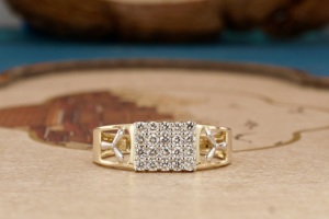 14K Gold Lab Grown Diamond <b>Ring</b> <b>for</b> <b>Men</b> Bold Statement <b>Ring</b> with Synthetic Diamonds Wide Band Luxury Engagement Jewelry - Product Image 4