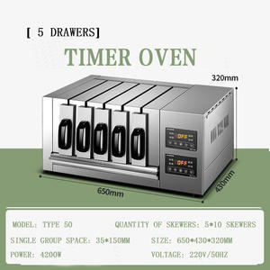 Parrilla de Barbacoa Tipo Cajón de Venta Directa de Fábrica, Parrilla de Barbacoa con Temporizador de Temperatura Constante, Parrilla de Barbacoa Interior para Centros Comerciales - Product Image 3