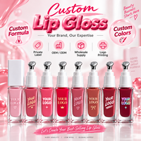 Gloss à lèvres végétalien à marque privée, marron rose, longue tenue, waterproof, hydratant, anti-transfert, effet miroir, haute brillance