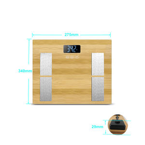प्रकृति बांस प्लेटफॉर्म के साथ बीविज्ञान 200 किलोग्राम डिजिटल बॉडी फैट स्केल - Product Image 4
