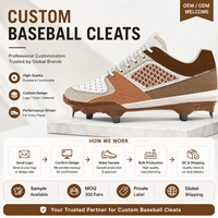 Chaussures de baseball personnalisées OEM pour hommes, crampons en caoutchouc moulés, antidérapantes, chaussures d'entraînement, marque privée