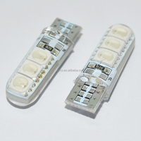 Ampoule LED de voiture W5W T10 6 LED clignotante et colorée, en silicone, 6 SMD, pour plafonnier de voiture, autres accessoires