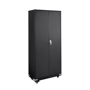 Modern 2 Door Steel Storage <b>Cabinet</b> with <b>Lock</b> Heavy Duty Office Furniture Lockable Metal File Cupboard for Home Warehouse Garage - Product Image 3