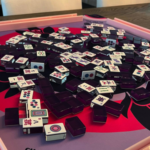 Juego de Mahjong de la <span class=keywords><strong>Serie</strong></span> Lucky Emerald de Alta Calidad, Color Morado Americano, Fichas de Acrílico, para Entretenimiento, 4 Personas - Product Image 1