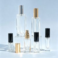 Botol Parfum Kaca Bening Grosir 3ml 5ml 6ml 10ml 20ml 30ml - Logo Kustom Tutup Emas Perak Hitam Isi Ulang Atomizer Spray Box