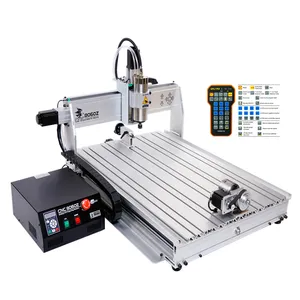 CNC Machinery 8060Z-USB 3axis 4axis 2.2KW Spindle CNC Router Engraver High Equipment With 1605 Ball Screw Remote Control Handle