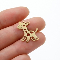 Breloques girafe mignonnes, 5 pièces/lot, breloques animales adorables pour boucles d'oreilles, bracelet, collier, pendentif, fabrication de bijoux faits à la main, DIY