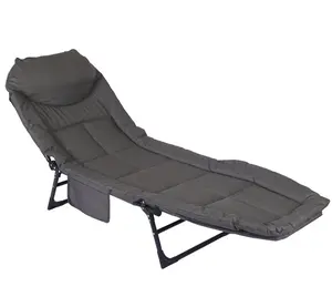 공장 금속 접이식 침대 홈 오피스 야외 캠핑을위한 높이 조절 점심 휴식 침대 안락 의자