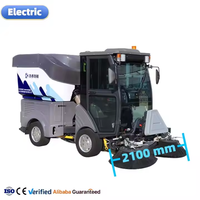 Balayeuse routière multifonctionnelle électrique autotractée avec capacité de bac de 1 m³, largeur de nettoyage de 2100 mm, batterie de 40,75 kWh