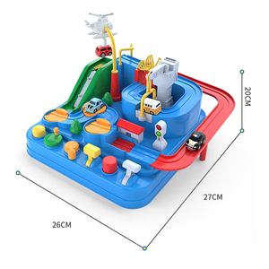 Trẻ em theo dõi xe phiêu lưu bảng trò chơi đồ chơi đua xe đường sắt xe mô hình đua Giáo Dục Não tương tác đào tạo Câu Đố quà tặng cho trẻ em - Product Image 4