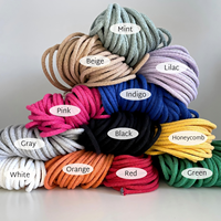 Cordon en coton tressé en zigzag de 5,5 à 10 mm pour macramé, cordons pour paniers, pour la couture décorative à domicile, corde à coudre pour paniers décoratifs