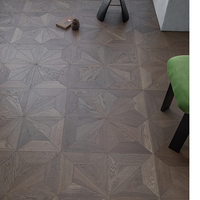 Parquet en bois d'ingénierie en chêne brun foncé vintage, style classique traditionnel