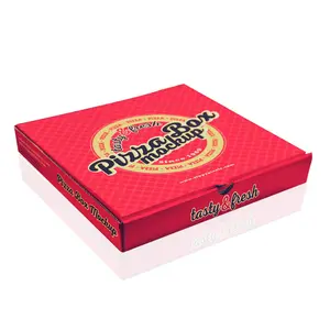 Penjualan laris kemasan minuman makanan pernis dicap kardus putih ukuran kustom dibuat dari kotak Pizza bahan daur ulang
