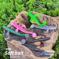 WEI balıkçılık cazibesi kürek kuyruk TPR 5.5cm/7cm tatlısu/tuzlu su yapay balık gibi kauçuk yumuşak yem kanat nehir göl