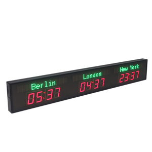 Horloge à fuseaux <span class=keywords><strong>horaires</strong></span> mondiaux, horloge numérique LED à fuseaux <span class=keywords><strong>horaires</strong></span> multiples, W pour hôtels/entreprises/aéroports - Product Image 1