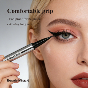 Vente directe usine – Eyeliner gel noir scintillant longue tenue, waterproof et anti-bavures, à base de minéraux - Product Image 1