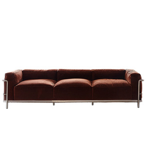 <span class=keywords><strong>Canapé</strong></span> en tissu LC3, <span class=keywords><strong>canapé</strong></span> design <span class=keywords><strong>Le</strong></span> <span class=keywords><strong>Corbusier</strong></span>, style rétro italien Bauhaus, <span class=keywords><strong>canapé</strong></span> droit haut de gamme pour salon - Product Image 5