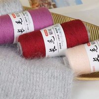 DIY Hands trick set Nerz Pelz Garn Schal Hut & Pullover-Langes Haar Baumwolle/Acryl Rayon Blended Dyed Pattern