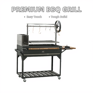 Gril de barbecue d'extérieur à structure en acier autoportant moderne de qualité supérieure Argentine/Santa Maria pour les cuisines de jardin Revêtement en poudre - Product Image 3