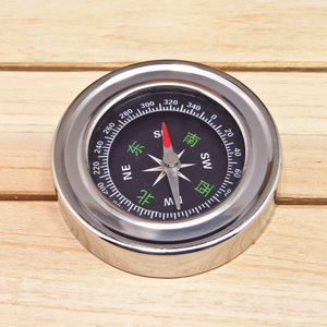 60mm Metal Outdoor Bilingual Compass Stainless Steel High Accuracy Handheld Navigation Tool - Product Image 3