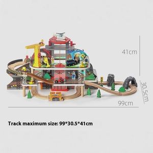 Set Trenino <span class=keywords><strong>Thomas</strong></span> Unisex <span class=keywords><strong>da</strong></span> 79 Pezzi, Pista Multistrato in Legno con Scenari Minerari per Bambini 5-7 Anni, Gioco di Assemblaggio in Legno di Faggio - Product Image 5