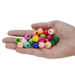 Vendite calde 50 pezzi perline per capelli con foro grande 6mm per Dreadlocks treccia bracciale regolabile colorato per bambini trecce per capelli accessori - Product Image 3