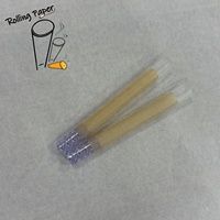 Papier à rouler en verre transparent personnalisé non blanchi 109MM avec embout en verre en spirale pour cigarettes coniques