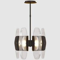 XINZHONG Nordic Villa lujo americano comedor LED colgante lámpara latón cristal candelabro cobre colgante iluminación