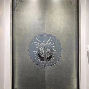 Porte d'entrée de sécurité moderne de luxe en alliage d'aluminium et en acier inoxydable Fonction étanche antivol pour salon et hôtel - Product Image 3