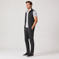 Ensemble décontracté 3 pièces pour homme personnalisé : Gilet léger réversible, haut à manches courtes, pantalon chino extensible (ODM)