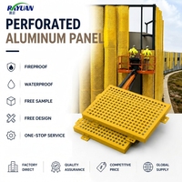 Panneau solide en aluminium, auto-nettoyant, perforé, matériau de construction architectural, respectueux de l'environnement, ignifuge, anti-corrosion