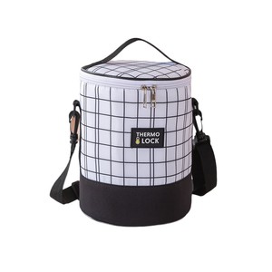 ถุงอาหารกลางวันทรงกระบอกแบบมีฉนวนพร้อมสายสะพายไหล่ความจุขนาดใหญ่สำหรับนักเรียนใช้งานแบบลำลอง - Product Image 5