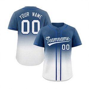 Fast Delivery Custom Printing <b>Baseball</b> Jersey Short Sleeve Blue Unisex Sublimation Cheap Price - Product Image 1