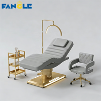 Table de massage électrique complète moderne rose doré pour spa médical, salon de beauté, traitement esthétique, lit de beauté cosmétique pour les cils