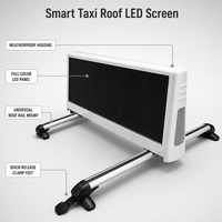 Écran LED double face pour toit de taxi P2.5-P5, affichage publicitaire pour toit de voiture avec 4G, WiFi, GPS, 24V, étanche pour extérieur, panneau LED pour véhicule